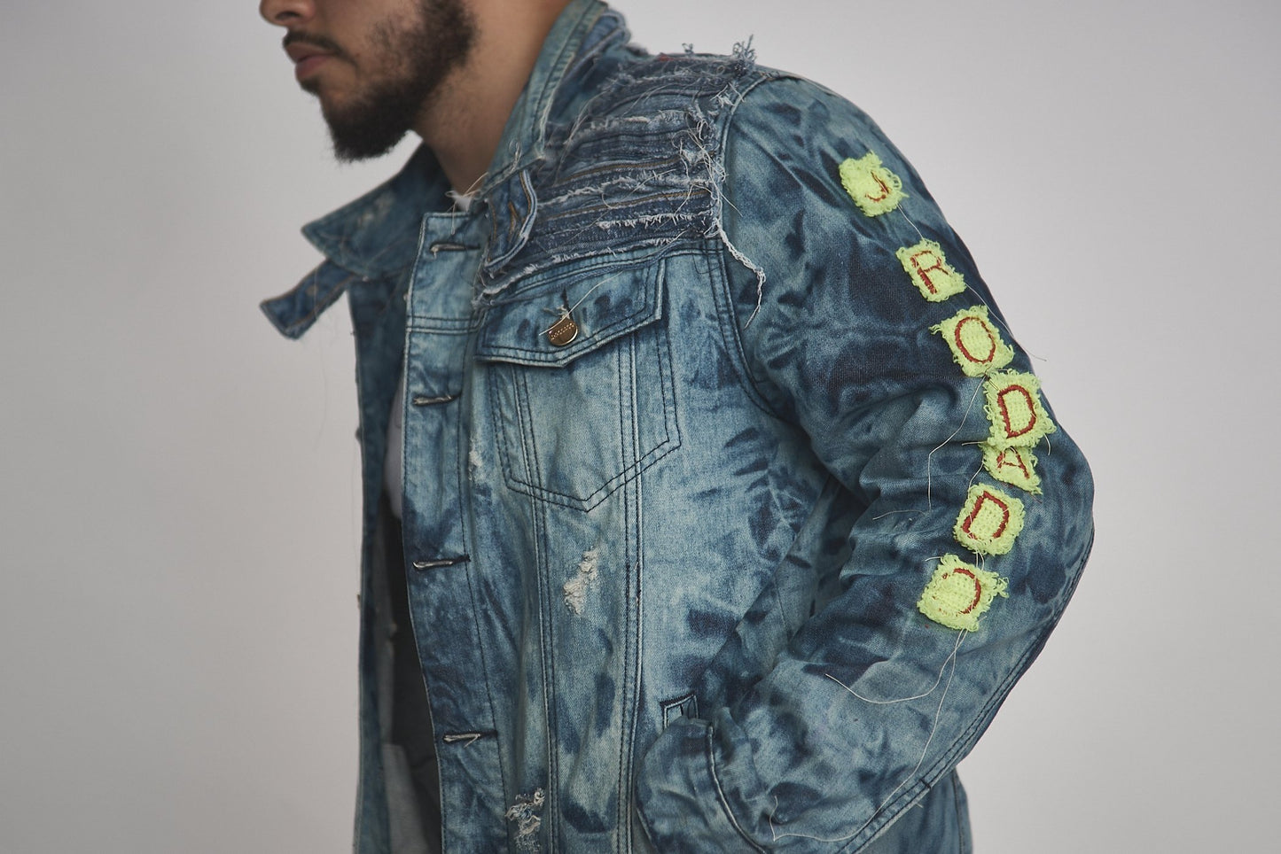 Neon Patch Denim Jacket